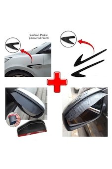 Toyota Hilux Carbon Çamurluk Venti + Ayna Yağmur Koruyucu (553070903)
