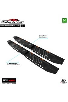 S Dizayn Sdx 4wd Off Road Toyota Hilux 8 Çelik Yan Basamak 205 Cm