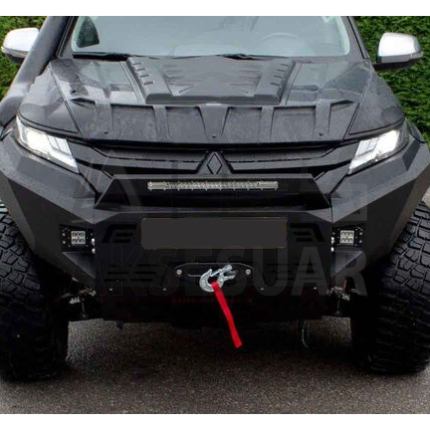 Mitsubishi L200 Dakar Ön Tampon Siyah Sensörlü Ledbarlı Karter Koruma 2019 ve Sonrası